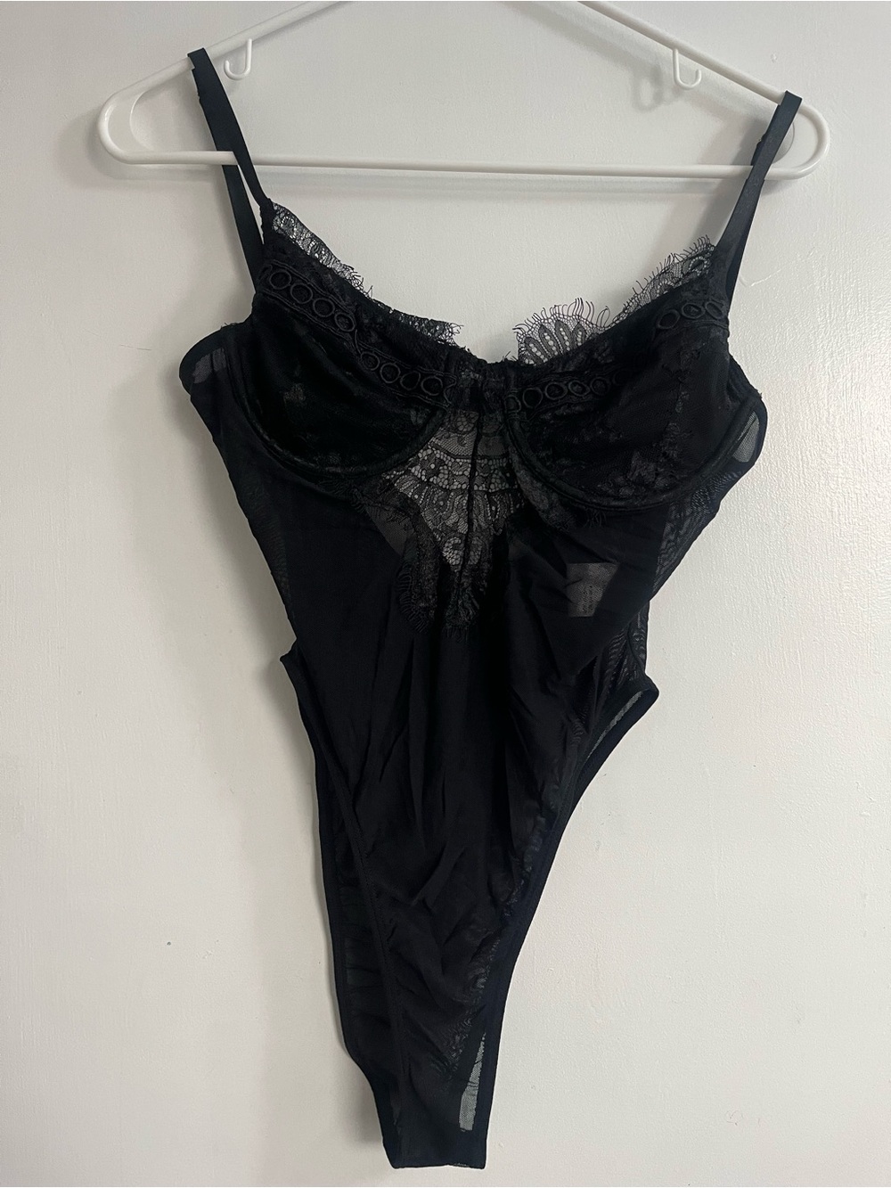 Princess Polly Black Lace Underwire Bodysuit
